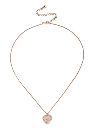 Miss Selfridge S Initial Heart Ditsy Necklace