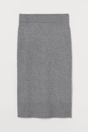 Knit Skirt - Gray