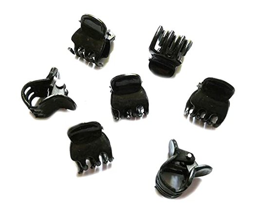 Amazon.com : 20 Pcs Black Mini Small Hair Snap Claw Clip Size 10 Mm : Black Small Hair Claw : Beauty & Personal Care