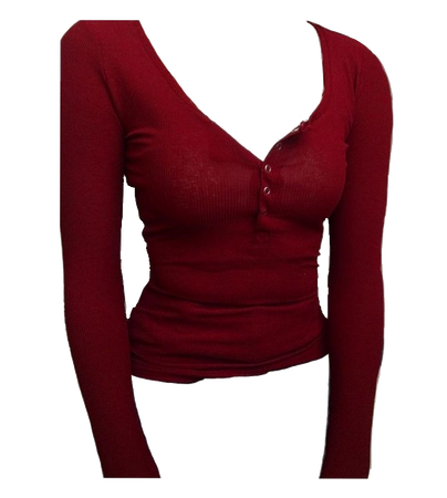 red tight long sleeve top