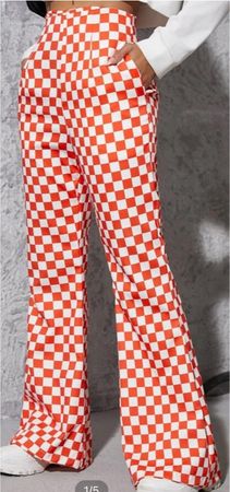 red checkered pants