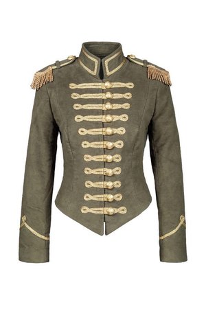 Women’s Moleskin V-Cut Military Style Jacket