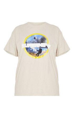 Stone Printed Oversized Tshirt | Tops | PrettyLittleThing USA