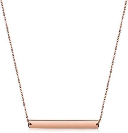Amazon.com: WISTIC Gold Bar Necklace for Women Girls Vertical/Horizontal Bar Pendant Necklaces with Adjustable Chain Necklace Jewelry (Yellow): Clothing