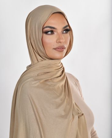 beige hijab scarf