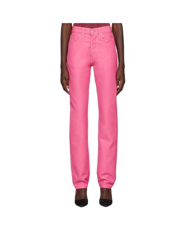 Helmut Lang Denim Pink Masculine Straight Jeans - Save 37% - Lyst