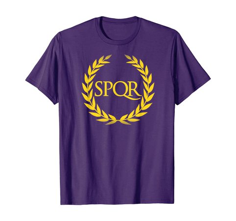 Amazon.com: SPQR Shirt Purple I Senatus Populus Que Romanus T-Shirt : Clothing, Shoes & Jewelry