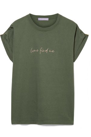 Paradised | Embroidered cotton-jersey T-shirt | NET-A-PORTER.COM