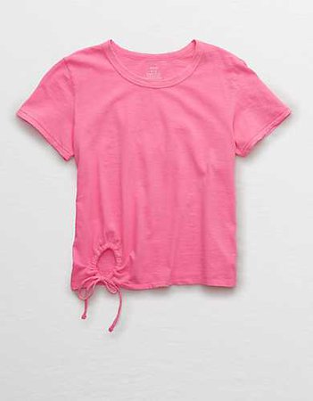 Aerie Vintage Tie T-Shirt pink