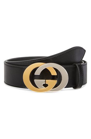 Gucci Two-Tone GG Buckle Leather Belt | Nordstrom