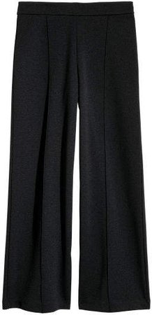 Wide-leg Pants - Black