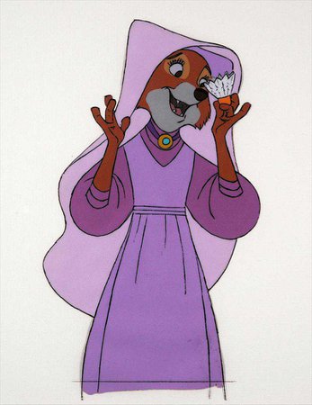 auction.howardlowery.com: Disney ROBIN HOOD Framed Animation Cel of MAID MARIAN with Seal + COA from BO BOYD Estate, 1973