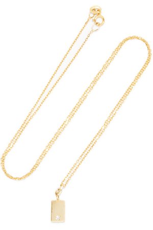 JENNIE KWON DESIGNS Mirror 14-karat gold diamond necklace