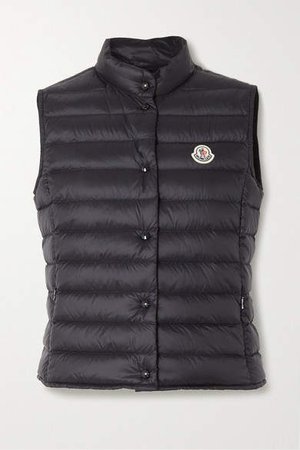 Liane Quilted Shell Down Vest - Black
