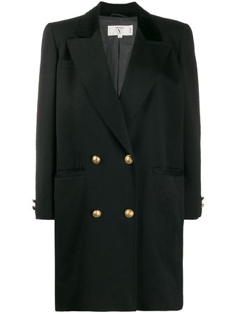 Valentino Pre-Owned 1980's Double-Breasted Coat Vintage