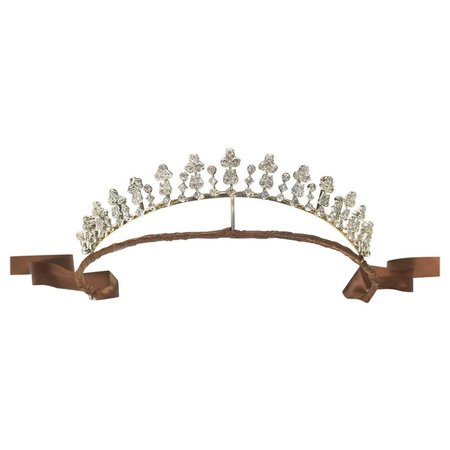 Antique Diamond Tiara Necklace For Sale at 1stdibs
