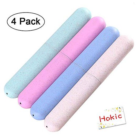 Amazon.com: 4 Pack Travel Toothbrush Case Plastic Portable Breathable Toothbrush Holder for Travel, Business, Home, Camping, School: Beauty
