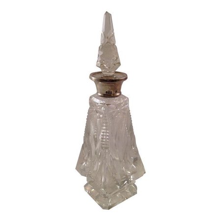victorian cut glass perfume bottle