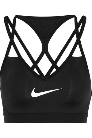 Black Pro Indy stretch-jersey sports bra | Nike | NET-A-PORTER