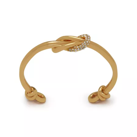 Knot Small Strass Bracelet | Gold Brass | Women | Mulberry