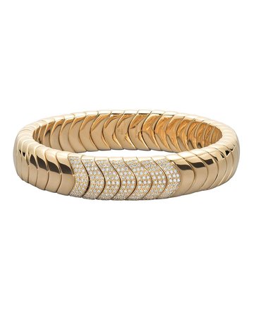 Mattia Cielo 18k Gold Diamond Stretch Bracelet