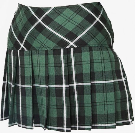 Green Plaid Skirt
