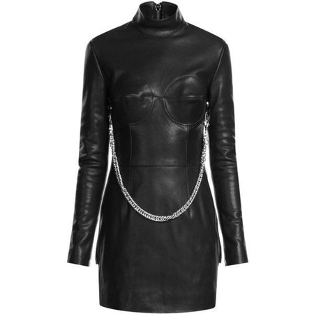 VETEMENTS Leather Dress with Chain (6,185 CAD)
