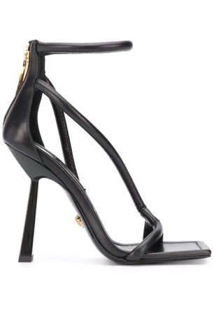 black Versace heels