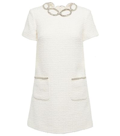 Valentino - Embellished tweed minidress | Mytheresa