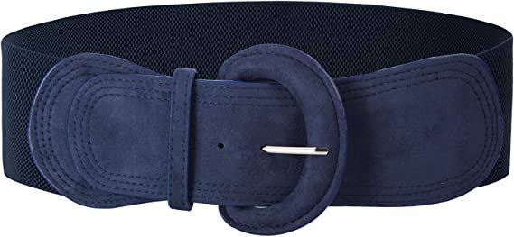 GRACE KARIN Women's Wide Stretchy Cinch Belt 3 Inch Vintage Chunky Buckle Belts S-XXXXL at Amazon Women’s Clothing store