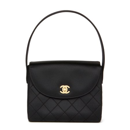Chanel | quilted satin top handle bag