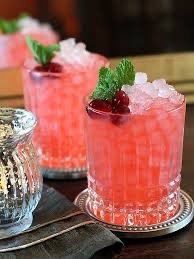 Cranberry fizz cocktail