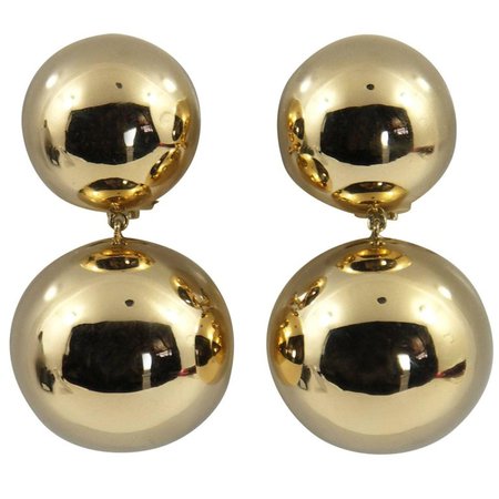 gold drop ball earings - Google Search
