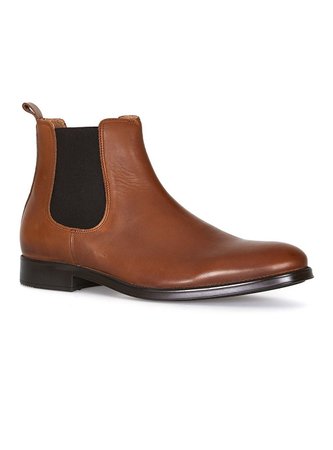 SELECTED HOMME Tan Leather Chelsea Boots - TOPMAN USA