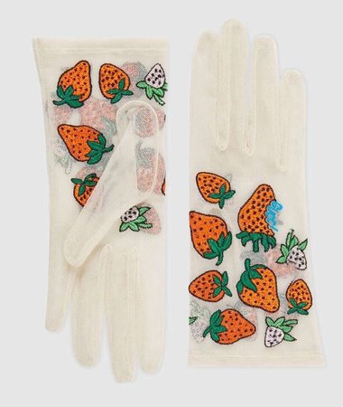 Gucci Strawberry Gloves