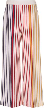Striped Wide-Leg Trousers