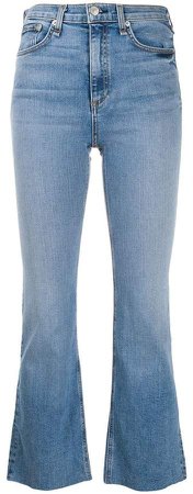 Jean cropped flared jeans