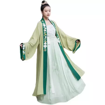 Traditional Chinese Female Clothing green Embroidery Hanfu - Etsy