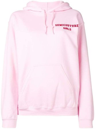 Semicouture name print hoodie