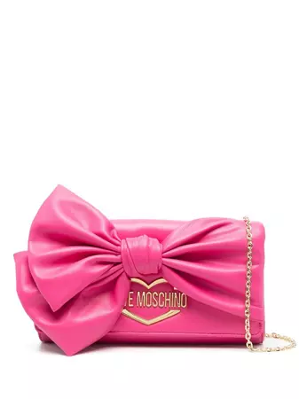 Love Moschino bow-detail Clutch Bag - Farfetch