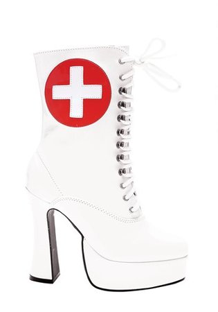 White Women's Nurse Boots