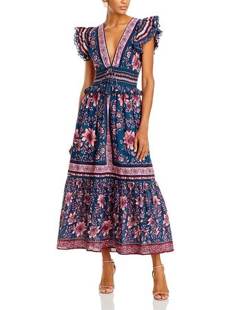 FARM Rio Anika Cotton Printed Midi Dress | Bloomingdale's