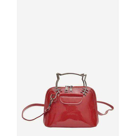 Fashiontage - Red Stitch Trim Crossbody Bag - 921828425789