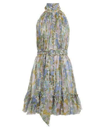 Zimmermann | Floral Silk Chiffon Mini Dress | INTERMIX®
