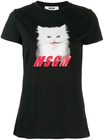 printed kitty T-shirt