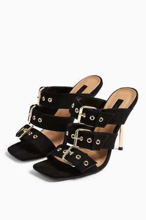 ROXANA Black Triple Buckle Shoes | Topshop