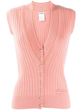 Chanel Pre-Owned 2001's Chanel Knitted Vest For Women | Farfetch.com