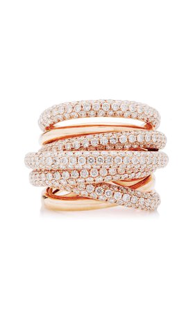 18K Rose Gold Diamond Orbit Ring by Shay | Moda Operandi