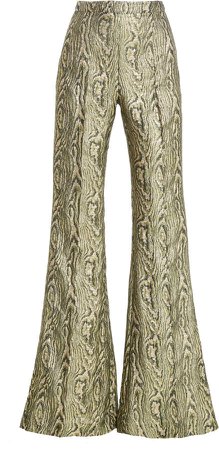 Christian Siriano Huntress Moire Flare Trousers