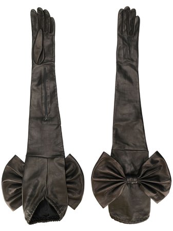 Manokhi bow-detail extra-long Gloves - Farfetch